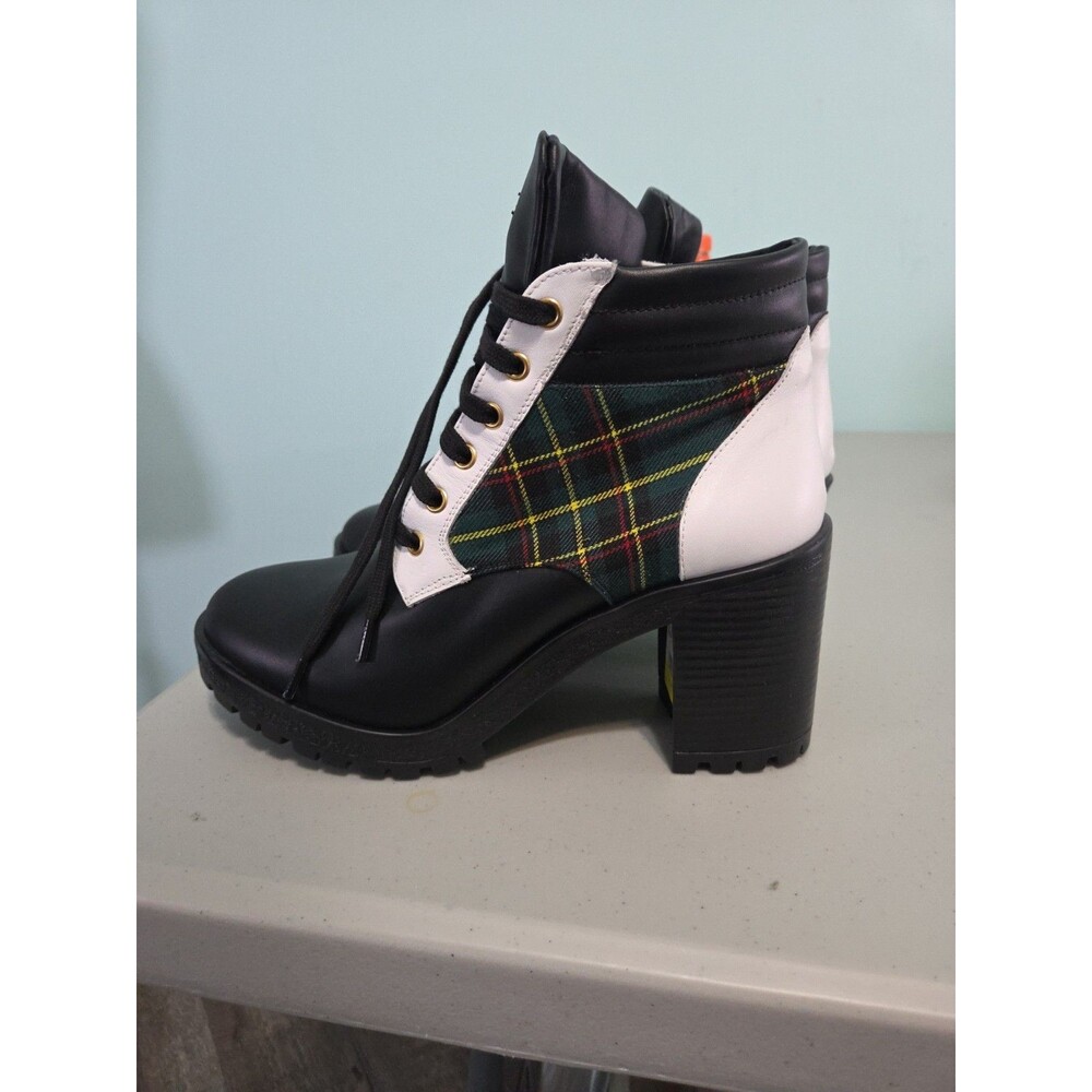Rona'E Le'Shawn quewt boots size 40 plaid made in Italy 9.5 us